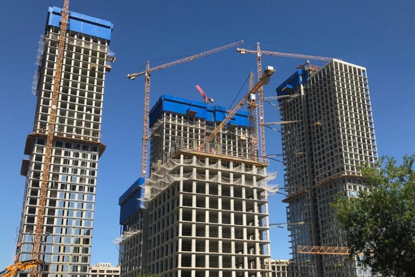 Wow! Take a look at the Prime Park towers reaching their full height